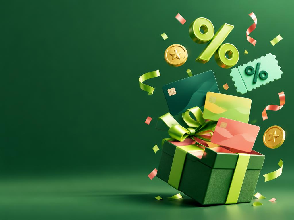 Presentes, cupons e cartões de benefícios